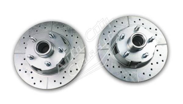 1964-1967 Ford / Mercury V8 Disc Brake Rotors- Drilled and Slotted 5406DSPR