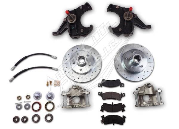 1963-1970 Chevrolet / GMC Pickup Truck 2.5" Drop Spindle 5 Lug Front Disc Brake Conversion Wheel Kit