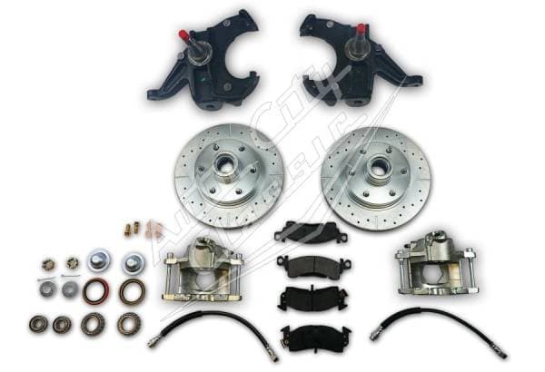 1963-1970 Chevrolet / GMC Pickup Truck 6 Lug 2.5" Drop Spindles Front Disc Brake Conversion Wheel Kit