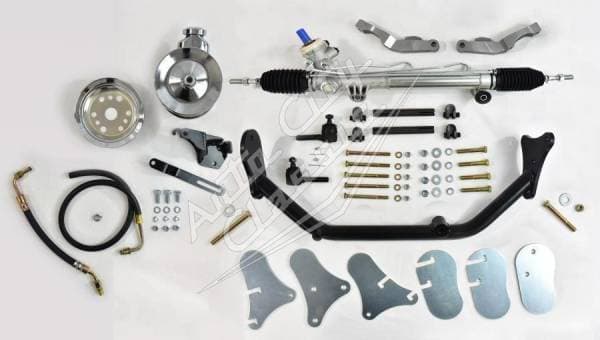 1955-1957 Chevrolet Passenger Cars Front Mount Rack and Pinion Conversion Kit Chrome 5557PSRP-FM-C
