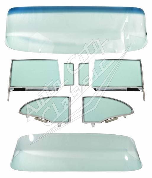 1955-1956 Chevrolet / Pontiac 2 Door Hardtop Complete Glass Package w/ Assembled Side Set CG-CP-55-56-2H-SSA