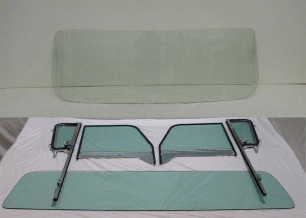 1960-1963 Chevrolet / GMC Pickup Cab Complete Glass Package Large Back Post Assembled Side Glass Set CG-CVY-60-63-PU-B-SSAP