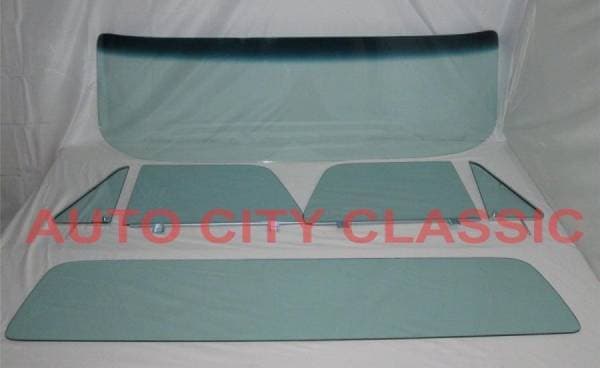 1964-1966 Chevrolet / GMC Cab Complete Glass Package Assembled Side Glass and Large Back Glass CG-CVY-64-66-PU-B-SSA
