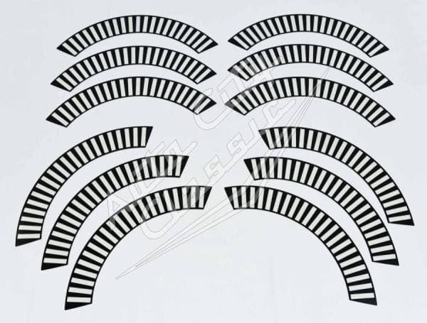 1958 Chevrolet Passenger Cars Wheel Cover Decal Kit- 12 Pieces