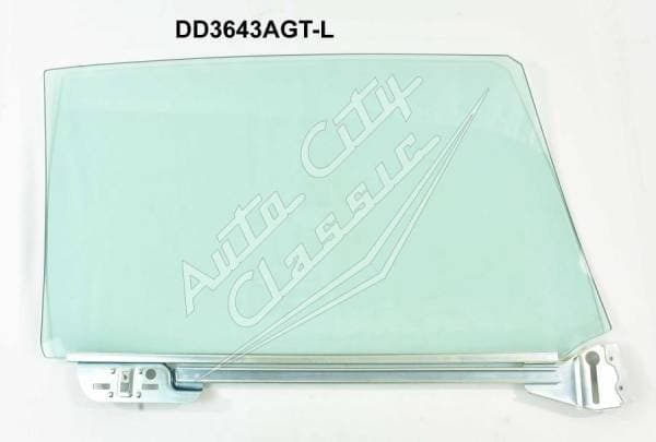 1966-1967 Chevrolet Chevelle Convertible and Hardtop Left Door Glass Assembled in Channel D3643AL