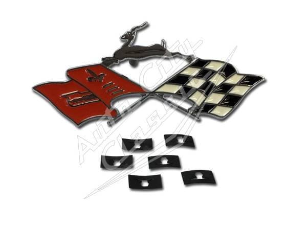1958 Chevrolet Impala Quarter Panel Flag Emblems