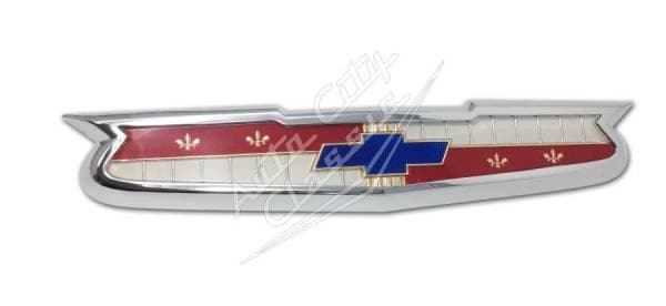1958 Chevrolet 6 Cylinder Passenger Cars Hood Emblem Assembly