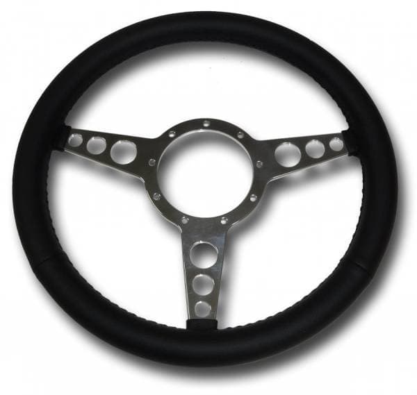 30" Street / Hot Rod Stainless Column Shift Tilt Steering Column with Flat 3 Spoke Wheel Kit SC7002C/P-1431