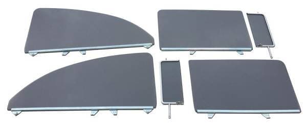 1955-1957 Chevrolet / Pontiac 2 Door Sedan Assembled Side Glass Set SSA-5557CV2S210