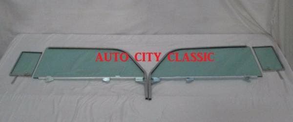 1955-1957 Chevrolet Nomad / Pontiac Safari Wagon Flat 4 Piece Assembled Side Glass Set SSA-5557NMD4P