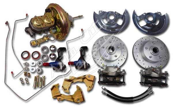 1967-1969 Chevrolet Camaro /  Pontiac Firebird, 68-74 Nova Complete Front Disc Brake Conversion Kit- Gold
