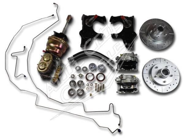 1955-1957 Chevrolet Passenger Cars 2" Drop Spindles Complete Front Disc Brake Kit