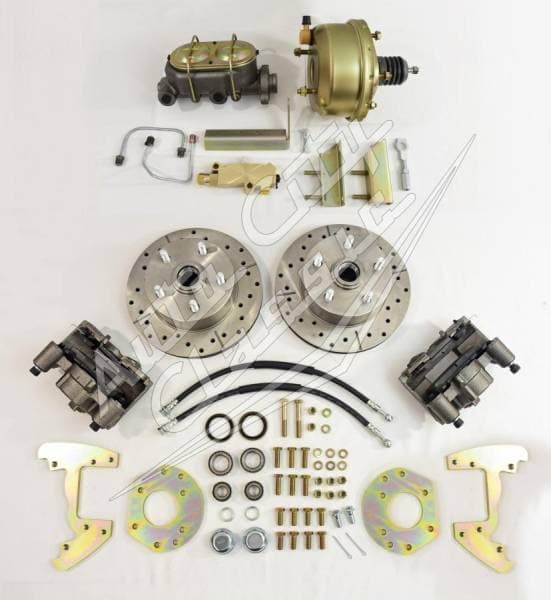 1964-1966 Ford Mustang 6 Cylinder 5 Lug Complete Front Disc Brake Conversion Kit- Gold