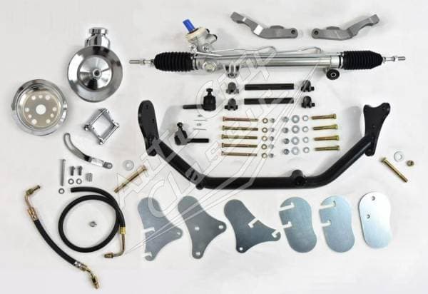 1955-1957 Chevrolet Passenger Cars Side Mount Rack and Pinion Conversion Kit Chrome 5557PSRP-SM-C
