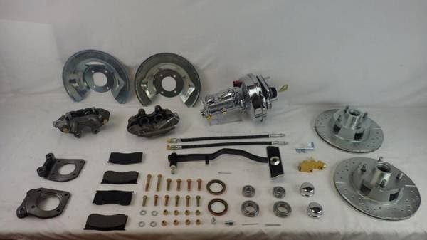 1967-1970 Ford Mustang 6 Cylinder 4 Lug Original Wheels Complete Chrome Disc Brake Conversion Kit