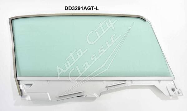 1964-1966 Ford Mustang Convertible Left Assembled Door Glass D3292A