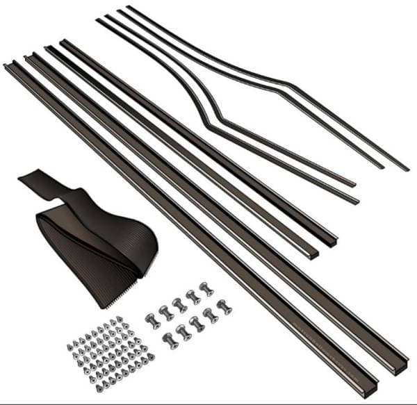 1955-1957 Chevrolet / Pontiac 2 Door Hardtop Weatherstrip Fuzzy Kit FZ55572H-A