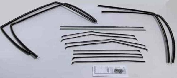 1955-1957 Chevrolet / Pontiac 4 Door Sedan Weatherstrip Fuzzy Kit FZ55574S-A