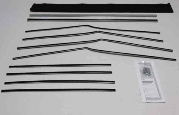 1955-1956 Chevrolet / Pontiac 4 Door Hardtop Weatherstrip Fuzzy Kit FZ56574H-A