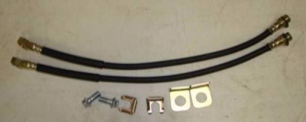 Street / Rat Rod 10 MM 18" Rubber Flex Disc Brake Hoses with Hardware-Pair HS-ROD-10MM-18