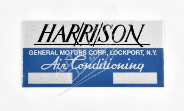 1958 Chevrolet Harrison Air Conditioning Tag