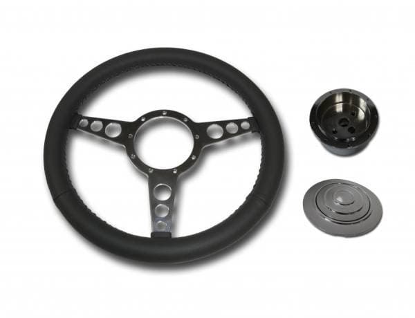3 Spoke Grey Flat Steering Wheel Kit SC1432R/S