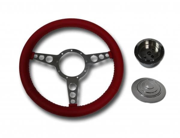 3 Spoke Red Flat Steering Wheel Kit SC1433R/S
