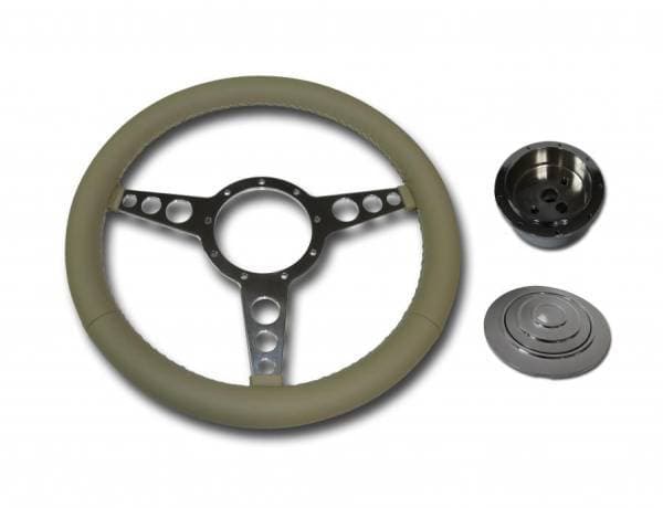 3 Spoke Tan Flat Steering Wheel Kit SC1434R/S