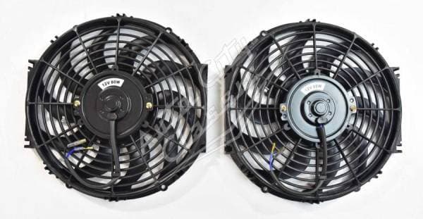 12" Dual Black Electric Radiator Fan- 2600CFM SHFAN-12-B