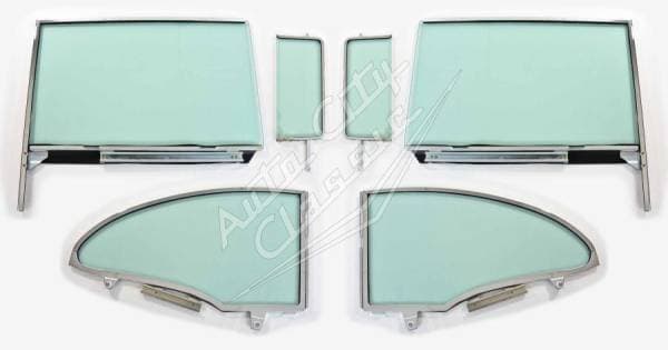 1955-1957 Chevrolet / Pontiac 2 Door Hardtop Assembled Side Glass Set SSA-5557CV2H