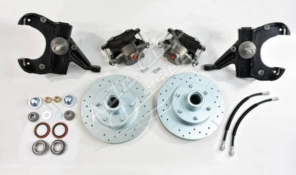 1960-1962 Chevrolet Pickup 6 Lug 2.5" Drop Spindles Front Disc Brake Conversion Wheel Kit