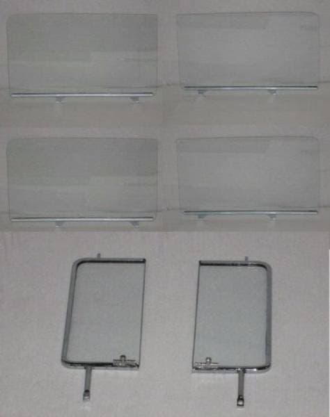 1955-1957 Chevrolet / Pontiac 4 Door Wagon Flat Assembled Side Glass 6 Piece Set SSA-5557CV4WAG6P