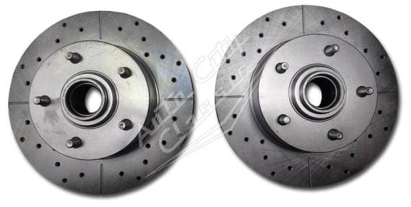 1964-1972 Chevrolet Camaro / Chevelle Drilled and Slotted Rotors Pair 5514