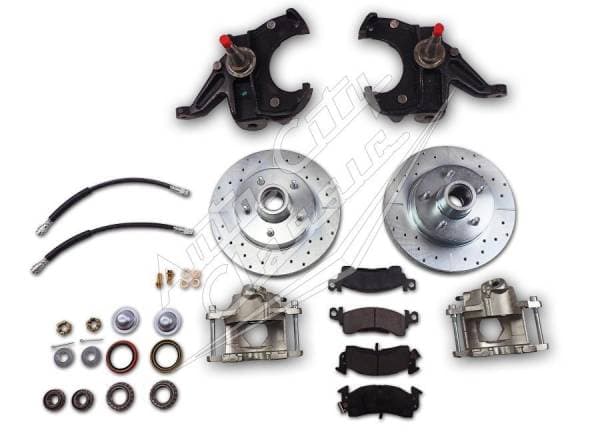 1963-1970 Chevrolet / GMC Pickup Truck 2.5" Drop Spindle 5 Lug Front Disc Brake Conversion Wheel Kit