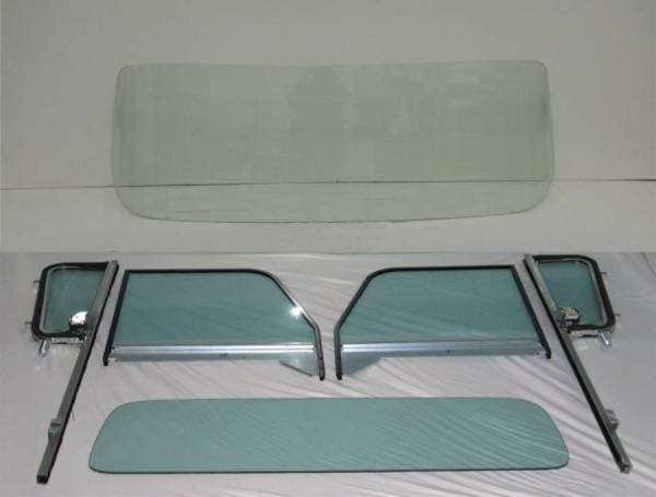 1960-1963 Chevrolet / GMC Pickup Cab Complete Glass Package Small Back Glass Post Assembled Side Glass Set CG-CVY-60-63-PU-A-SSAP