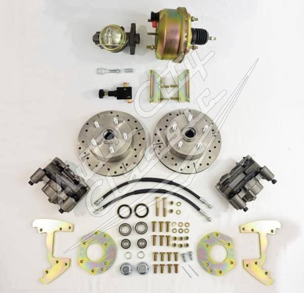 1964-1966 Ford Mustang 6 Cylinder 5 Lug Complete Front Disc Brake Conversion Kit- Gold