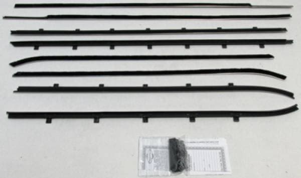 1961-1962 Chevrolet 2 Door Hardtop Bubbletop Weatherstrip Fuzzy Kit FZ61622B-BA
