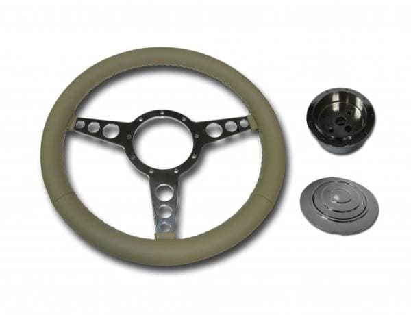 3 Spoke Tan Flat Steering Wheel Kit SC1434R/S