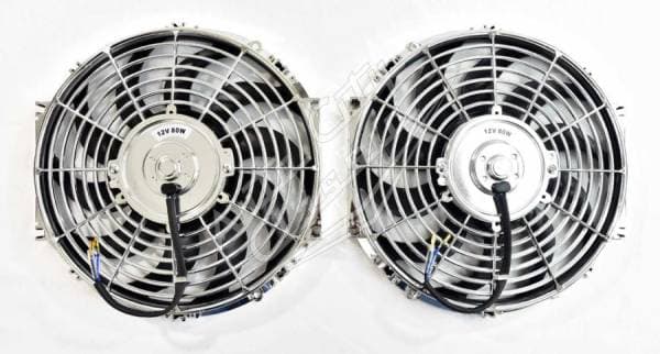 12" Dual Chrome Electric Radiator Fan- 2600CFM SHFAN-12-C