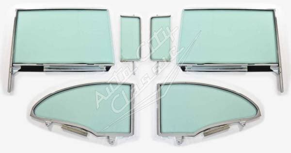1955-1957 Chevrolet / Pontiac 2 Door Hardtop Assembled Side Glass Set SSA-5557CV2H